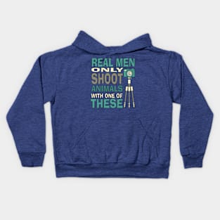 Real men only shoot with cameras Kids Hoodie